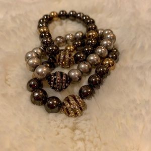 Pearl Bracelets with Rhinestone embellishments